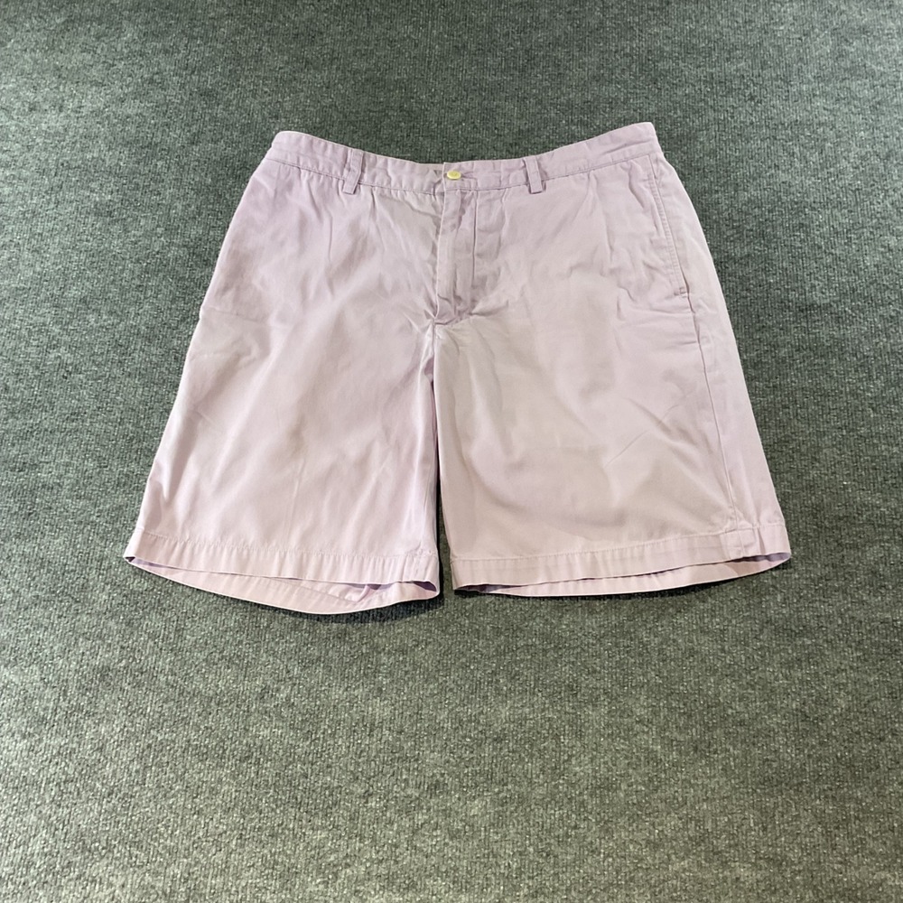 Vineyard Vines Breaker Shorts Mens 35 Purple Lavender Cotton Flat Front Preppy